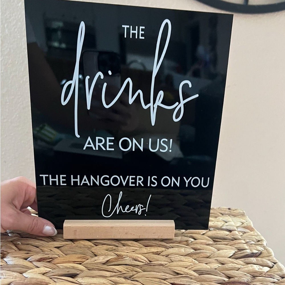 Black and White Decorative Sign for Home Dining